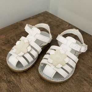 SOLD Carter’s size 4 toddler girl white sandals